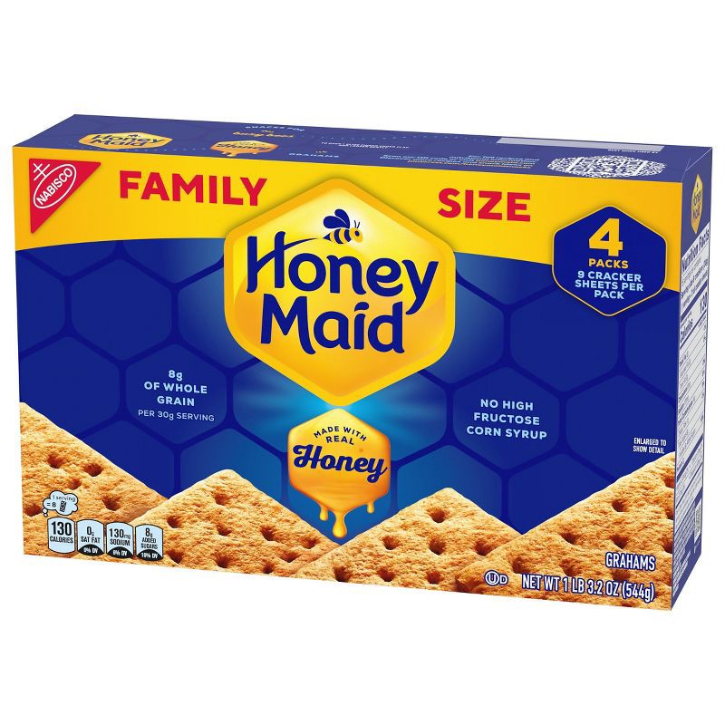 slide 8 of 13, Honey Maid Graham Crackers Lunch Snacks Family Size - 19.2oz, 19.2 oz