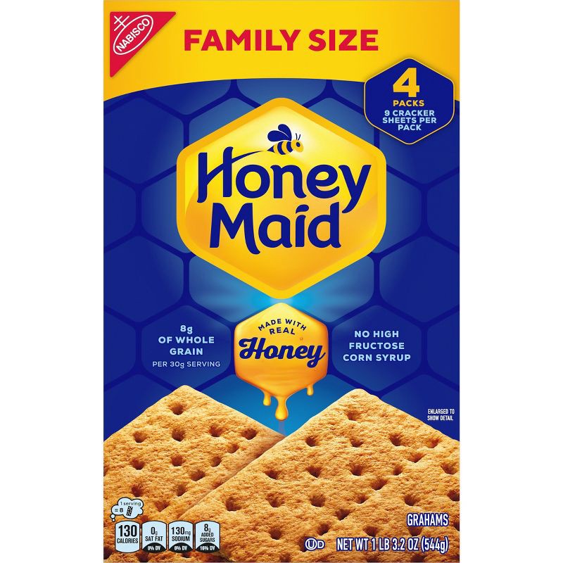 slide 9 of 13, Honey Maid Graham Crackers Lunch Snacks Family Size - 19.2oz, 19.2 oz