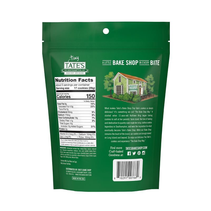 slide 2 of 14, Tate's Bake Shop Tiny Chocolate Chip Cookies - 5.5oz, 5.5 oz