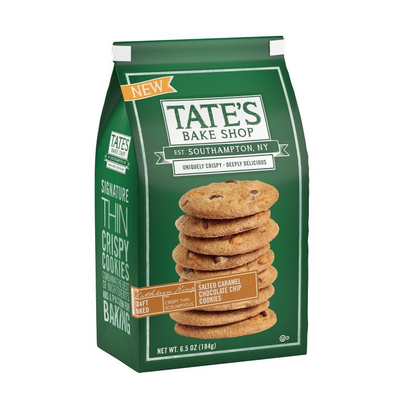 slide 7 of 13, Tate's Bake Shop Salted Caramel Chocolate Chip Cookies - 6.5oz, 6.5 oz