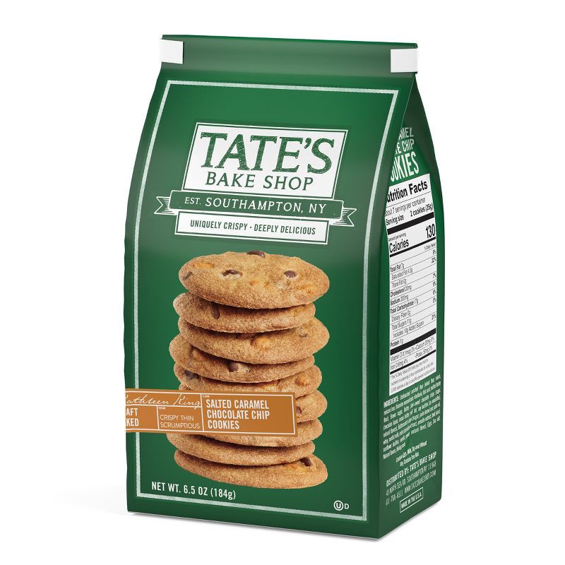 slide 8 of 13, Tate's Bake Shop Salted Caramel Chocolate Chip Cookies - 6.5oz, 6.5 oz