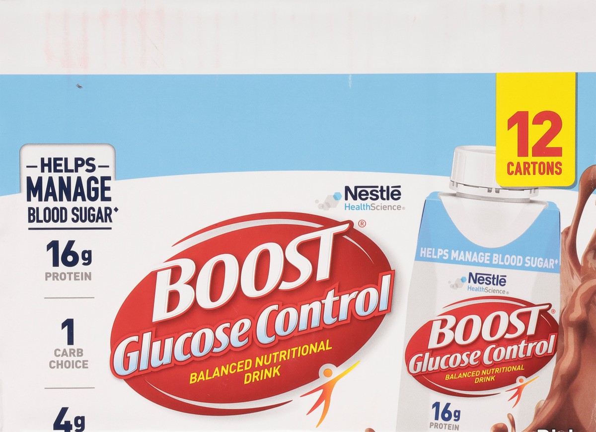 slide 12 of 13, Boost Glucose Control Rich Chocolate Nutritional Drink 12 Pack, 12 ct; 8 fl oz