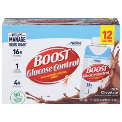 Boost Glucose Control Nutritional Shakes - Rich Chocolate - 8 fl oz/12pk