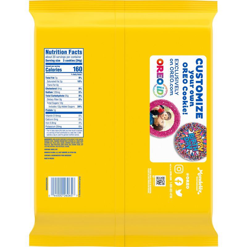 slide 10 of 14, Oreo Golden Sandwich Cookies Party Size - 24.16oz, 24.16 oz