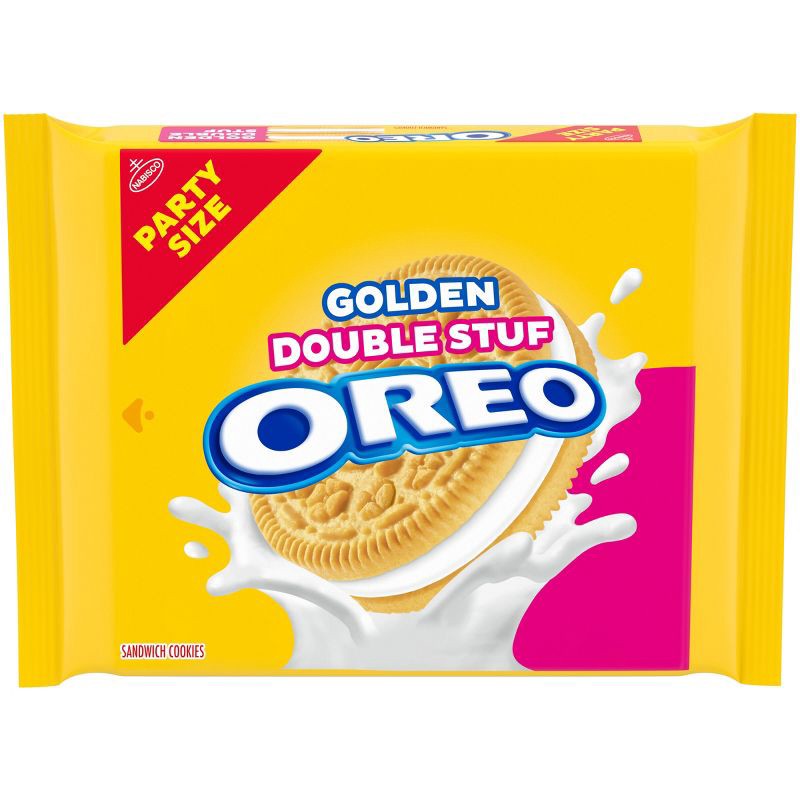 slide 1 of 13, Oreo Golden Double Stuf Cookies Party Size - 24.95oz, 24.95 oz