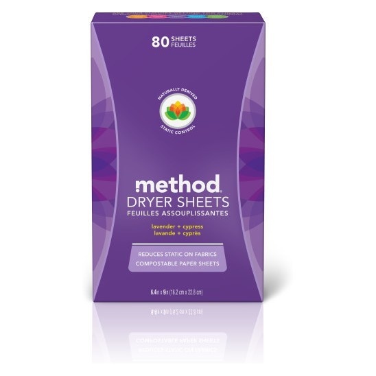 slide 1 of 2, method Lavender Dryer Sheets, 80 ct