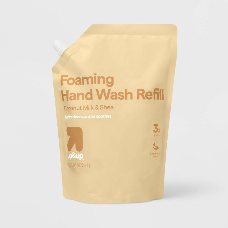 slide 1 of 4, Foaming Hand Soap Refill - Coconut Milk & Shea - 30oz - up&up™, 30 oz
