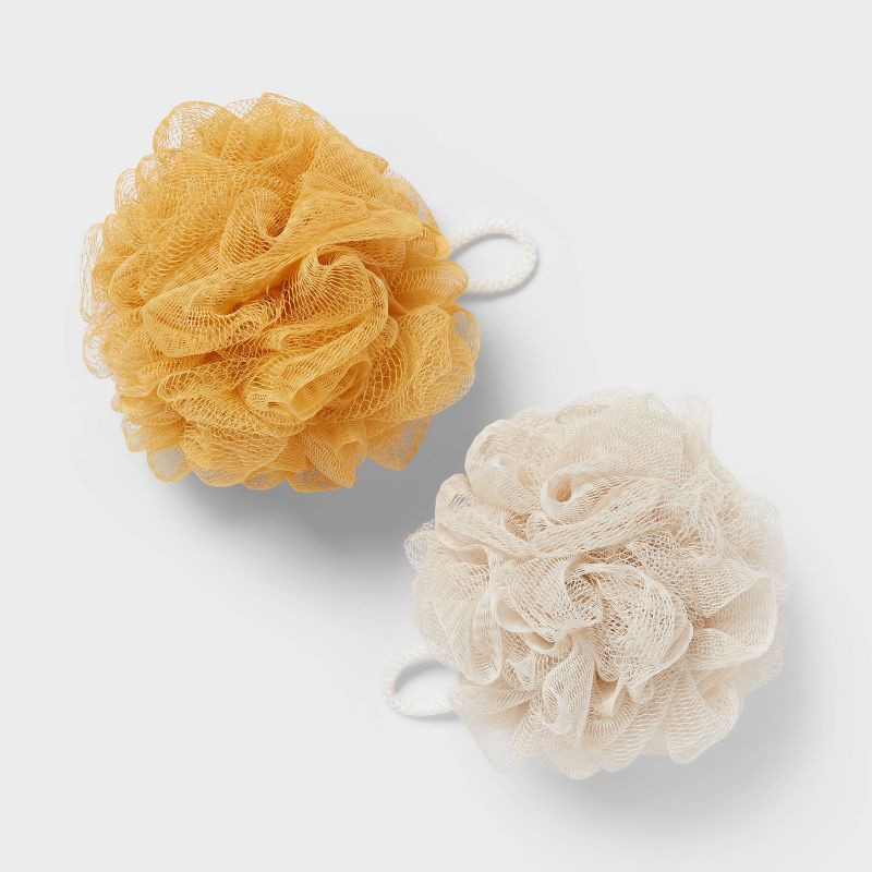slide 4 of 4, Bath Sponge 50g - Cream & Gold - up&up™, 50 gram