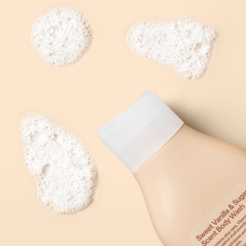 slide 2 of 3, Exfoliating Body Wash - Sweet Vanilla & Sugar - 22 fl oz - up&up™, 22 oz