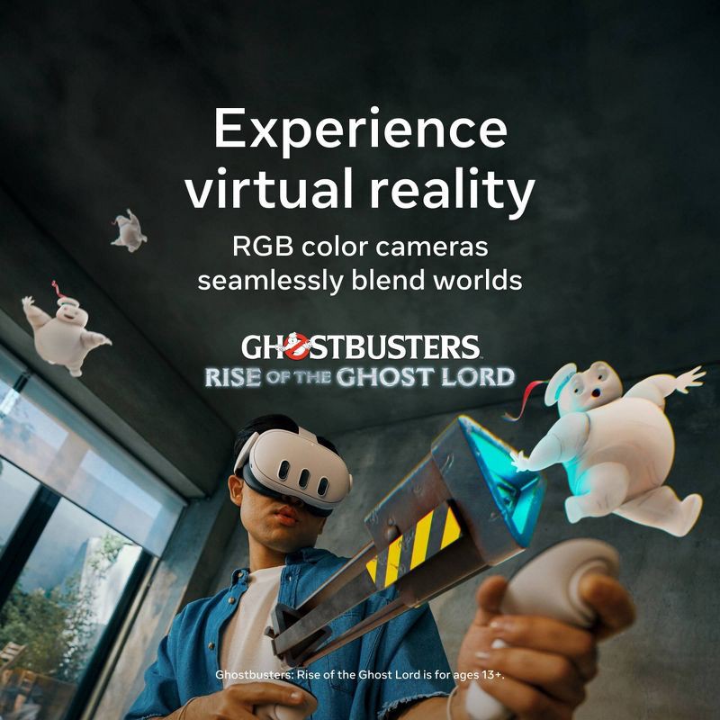 slide 5 of 14, Meta Quest 3 512GB All-In-One Mixed Reality Headset – includes a 3-Month Trial of Meta Horizon+: USB-C & Wi-Fi Connectivity, 1 ct