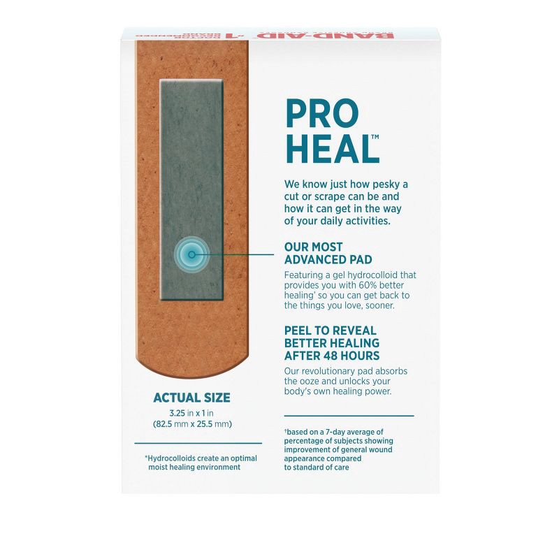slide 2 of 8, Band-Aid Brand Pro Heal Adhesive Bandages with Hydrocolloid Gel Pads - 10 ct, 10 ct