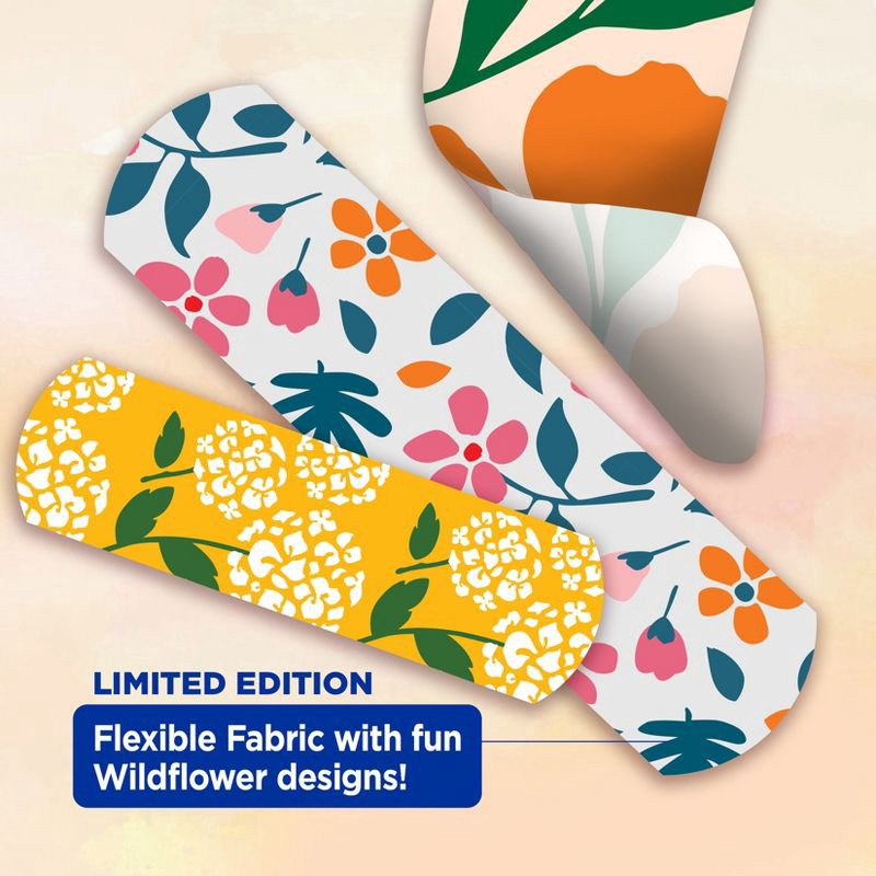 slide 3 of 9, Band-Aid Brand Flexible Fabric Bandages - Wildflower - Assorted Sizes - 30 ct, 30 ct