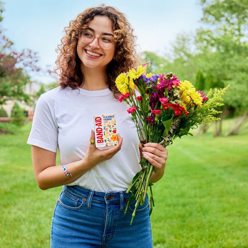 slide 8 of 9, Band-Aid Brand Flexible Fabric Bandages - Wildflower - Assorted Sizes - 30 ct, 30 ct