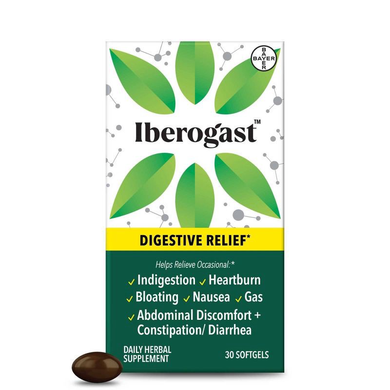 slide 1 of 7, Iberogast Softgels Dual Action Digestive Relief Daily Herbal Supplements - 30ct, 30 ct