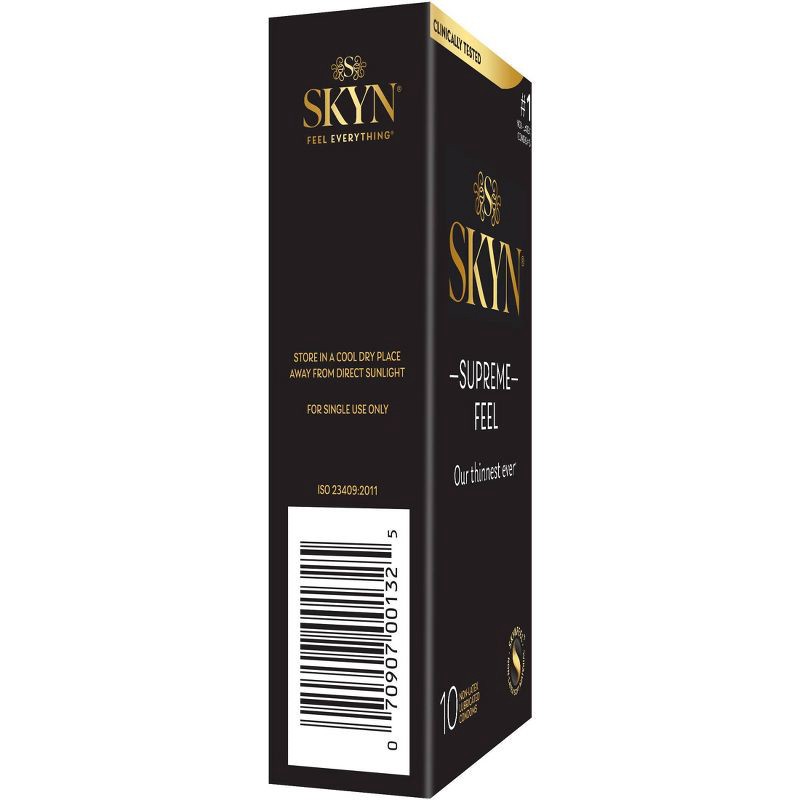 slide 10 of 14, SKYN Supreme Non-Latex Lubricated Condoms - 10ct, 10 ct