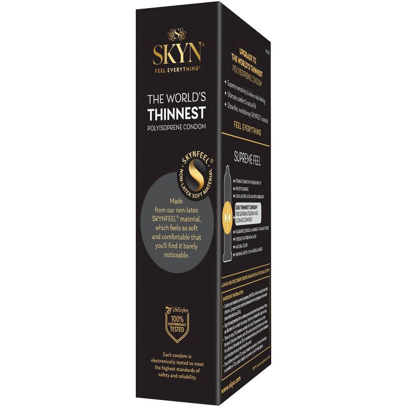 slide 11 of 14, SKYN Supreme Non-Latex Lubricated Condoms - 10ct, 10 ct