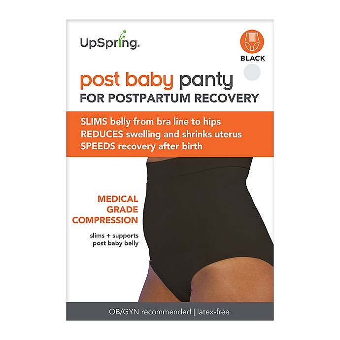slide 3 of 3, UpSpring Large/Extra Large MS Hi-Waist Postpartum Recovery Panty - Black, 1 ct