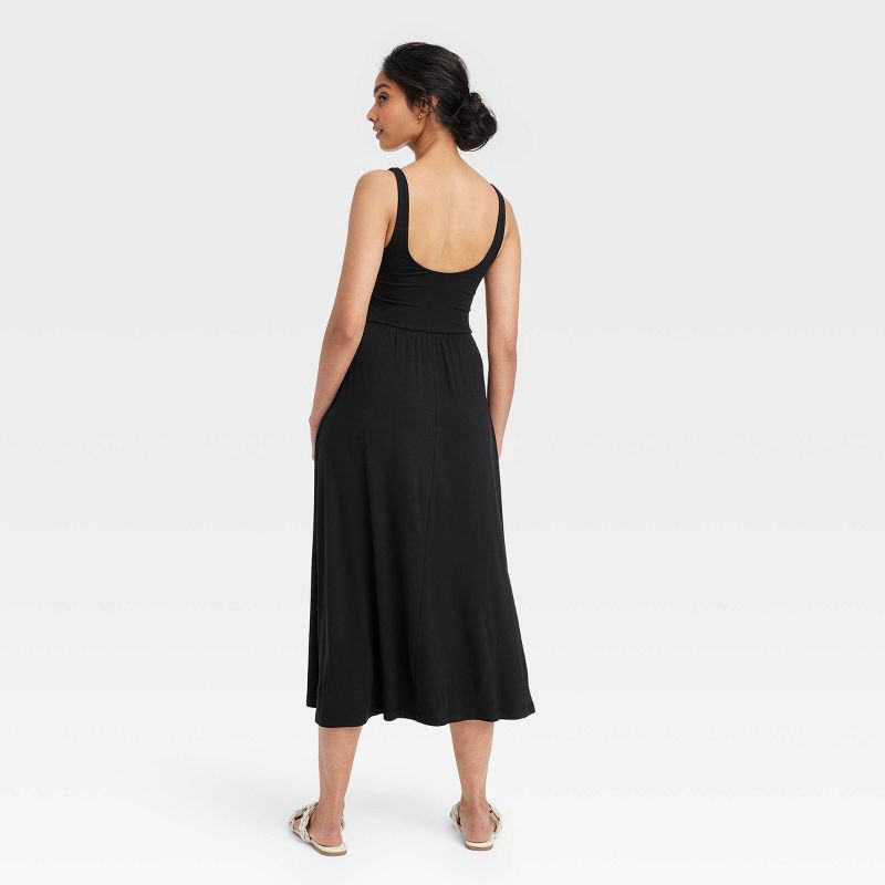 slide 2 of 3, Women's Midi Ballet Dress - A New Day™ Black M, 1 ct