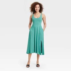 Women's Midi Ballet Dress - A New Day™ Teal M