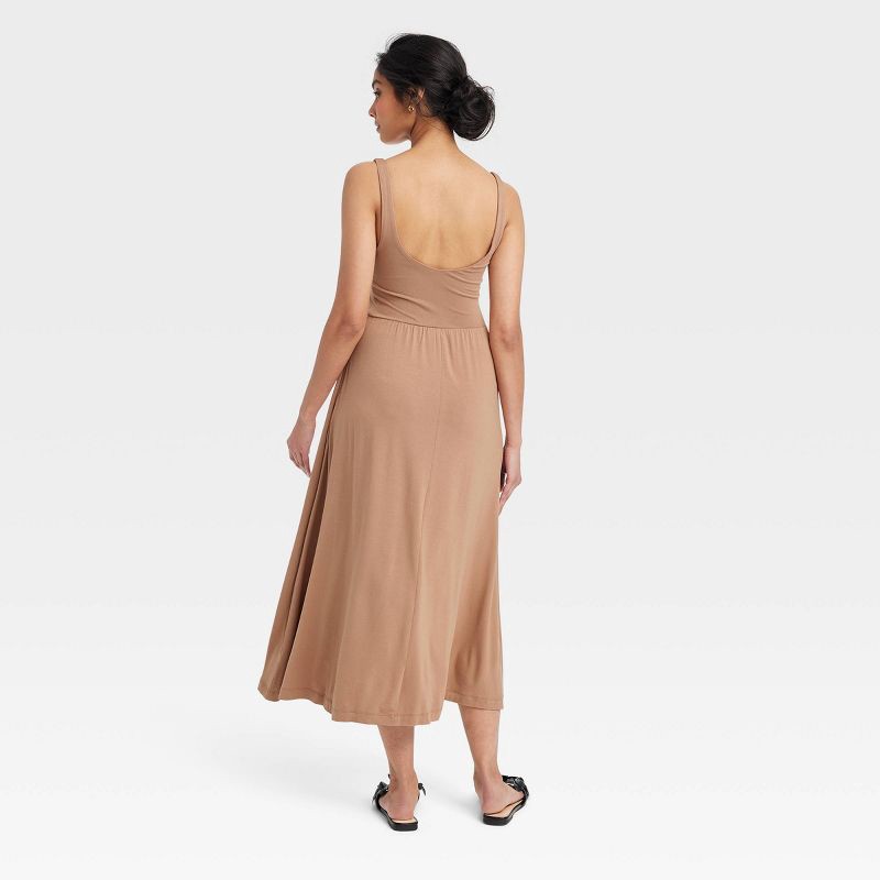 slide 2 of 3, Women's Midi Ballet Dress - A New Day™ Brown M, 1 ct
