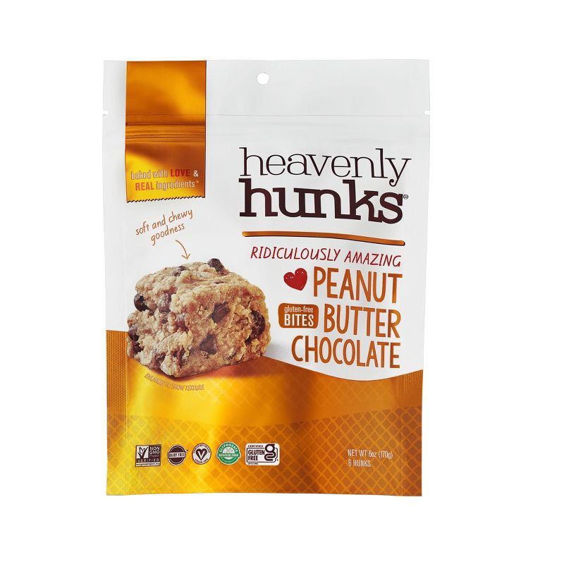 slide 1 of 6, Heavenly Hunks Peanut Butter Chocolate Cookie Bites - 6oz, 6 oz