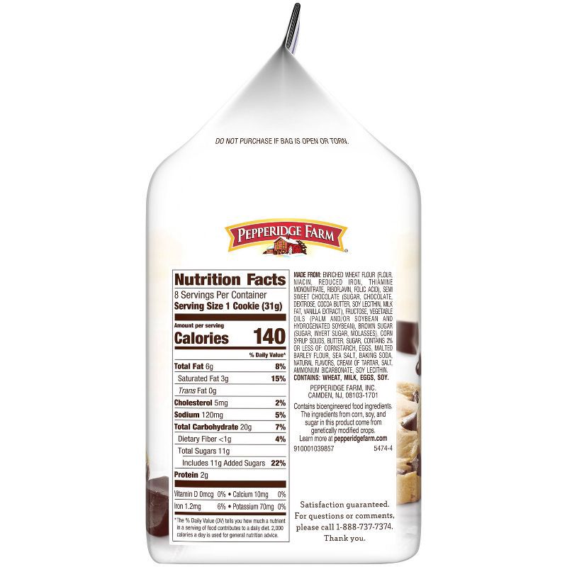 slide 3 of 5, Pepperidge Farm Dark Chocolate with Sea Salt Cookies - 8.6oz, 8.6 oz