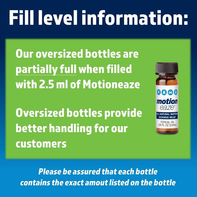 slide 9 of 10, Motioneaze Motion Sickness Relief for Nausea, Dizziness & Vomiting - Non-drowsy - 0.08 fl oz/20 applications, 0.08 fl oz