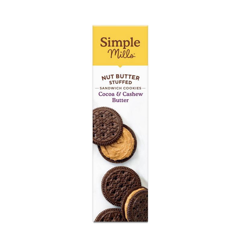 slide 2 of 5, Simple Mills Gluten Free Cocoa & Cashew Crème Sandwich Cookies - 6.7oz, 6.7 oz