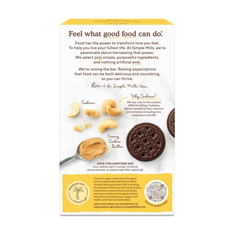 slide 4 of 5, Simple Mills Gluten Free Cocoa & Cashew Crème Sandwich Cookies - 6.7oz, 6.7 oz