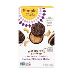 Simple Mills Gluten Free Cocoa & Cashew Crème Sandwich Cookies - 6.7oz