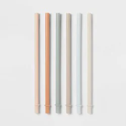 Kids&#x27; 6pc Plastic Tumbler Straws - Pillowfort™: Reusable Drinkware Accessories for Kids