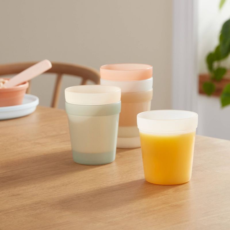 slide 2 of 3, Kids' 8 fl oz Plastic Short Tumbler - Pillowfort™: Multicolored, Set of 6, Microwave & Dishwasher Safe, 8 fl oz