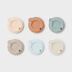 Kids' 6pc Plastic Tumbler Lid - Pillowfort™: Multicolored, Dishwasher-Safe, Ages 3+, Recycled Material