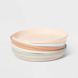 Kids' 6pc 7.4" Plastic Dinner Plate - Pillowfort™: Microwave & Dishwasher Safe, Toddler Dining Set