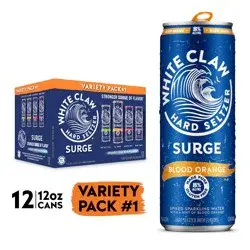 White Claw Surge Hard Seltzer Variety Pack No. 1, 12 Pack, 12 fl oz Cans, 8% ABV
