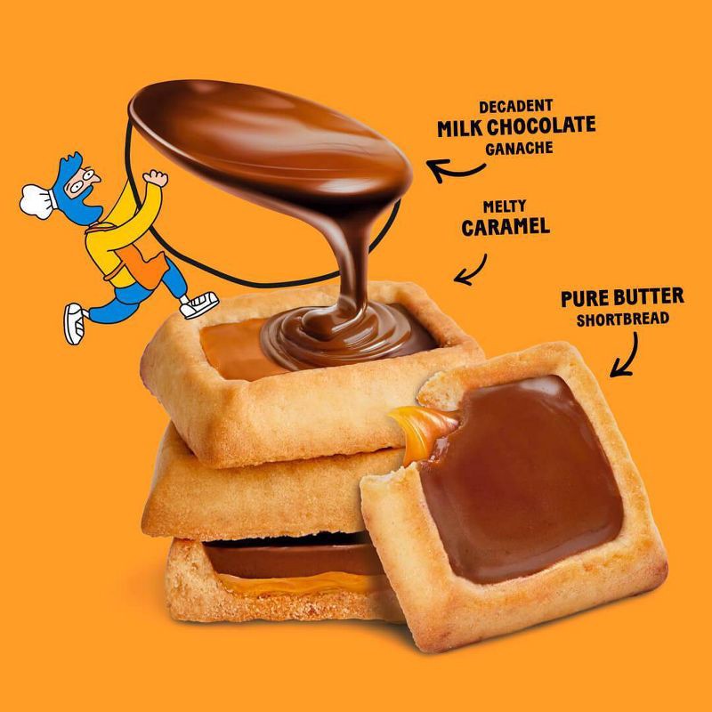 slide 4 of 8, Michel et Augustin Shortbread Milk Chocolate Caramel Cookie Squares Bag - 5oz/15ct, 15 ct; 5 oz