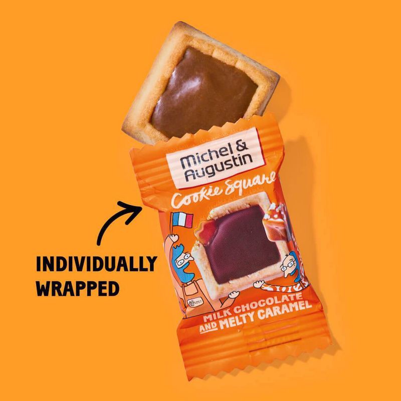 slide 5 of 8, Michel et Augustin Shortbread Milk Chocolate Caramel Cookie Squares Bag - 5oz/15ct, 15 ct; 5 oz