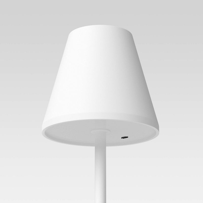slide 4 of 4, 14" Rechargeable Cordless Table Lamp with Touch Control and 3 Brightness Levels White - Room Essentials™, 1 ct