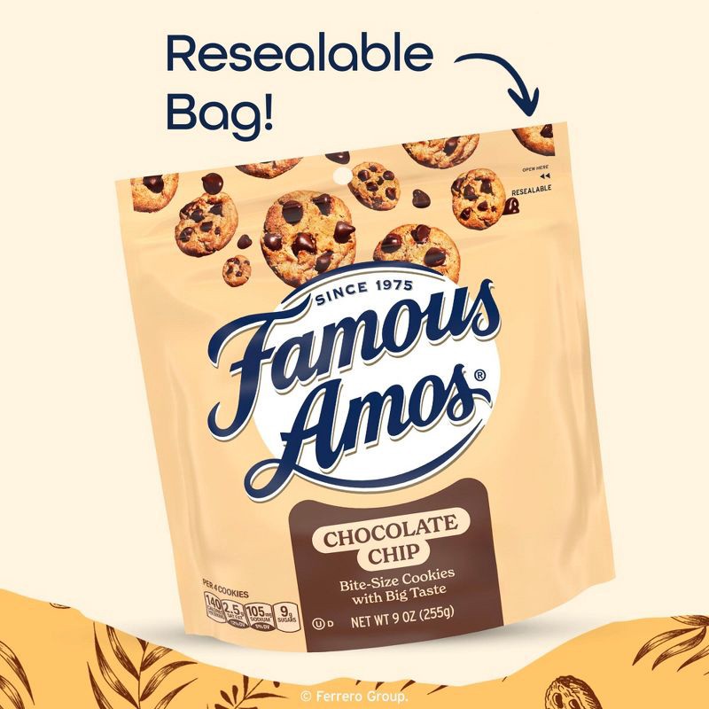 slide 9 of 11, Famous Amos Chocolate Chip Cookies - 9oz, 9 oz