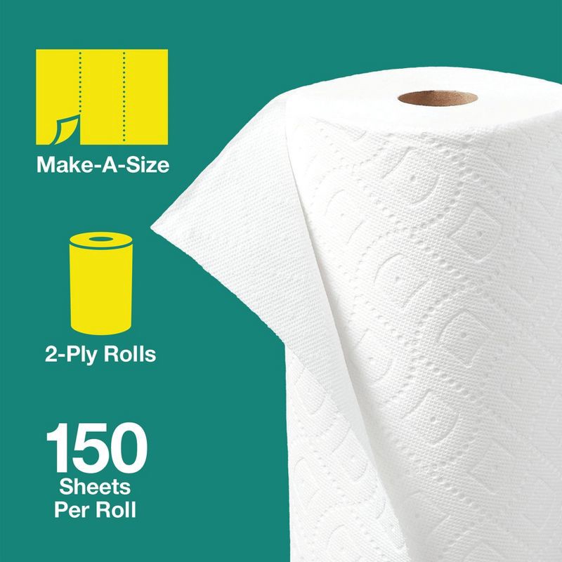 slide 4 of 5, Make-A-Size Paper Towels - 150 sheets - 12 Rolls - up&up™, 150 sheets, 12 rolls