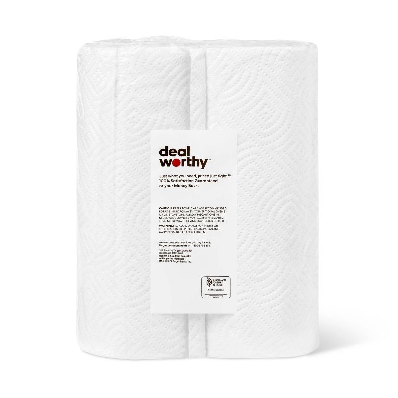 slide 3 of 3, Make-A-Size Paper Towels - 2 Rolls - Dealworthy™, 2 ct