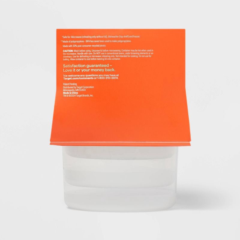 slide 3 of 3, Twist & Store Round Food Storage Containers - 16 fl oz/3ct - up&up™, 16 fl oz, 3 ct