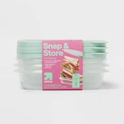 Snap & Store Square Food Storage Containers - 24 fl oz/3ct - up&up™