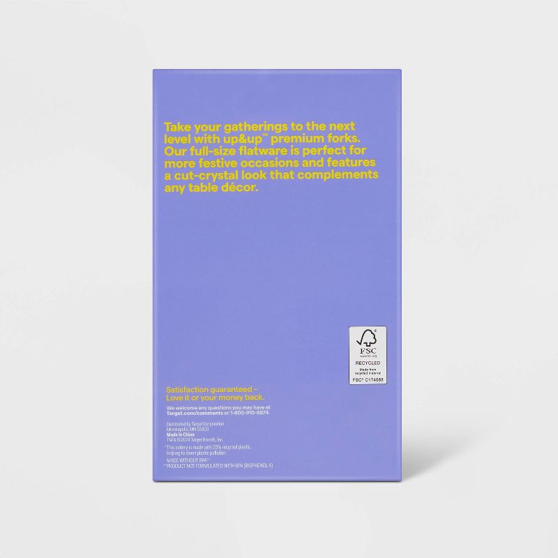 slide 3 of 3, Premium Clear Plastic Forks - 48ct - up&up™, 48 ct