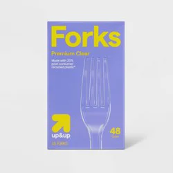 Premium Clear Plastic Forks - 48ct - up&up™