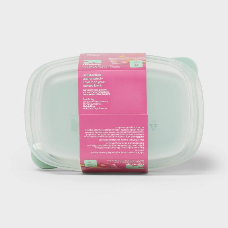 slide 3 of 3, Snap & Store Rectangle Food Storage Containers - 48 fl oz/2ct - up&up™, 48 fl oz, 2 ct