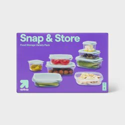 Snap & Store Variety Pack Food Storage Containers - 16pc/8ct - up&up™