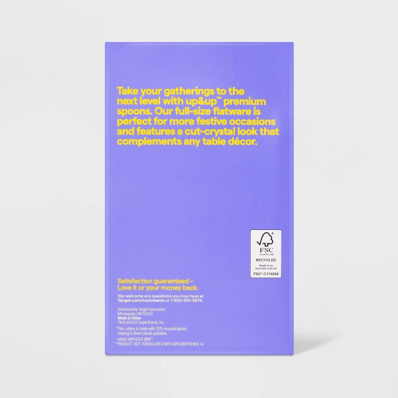 slide 3 of 3, Premium Clear Plastic Spoons - 48ct - up&up™, 48 ct