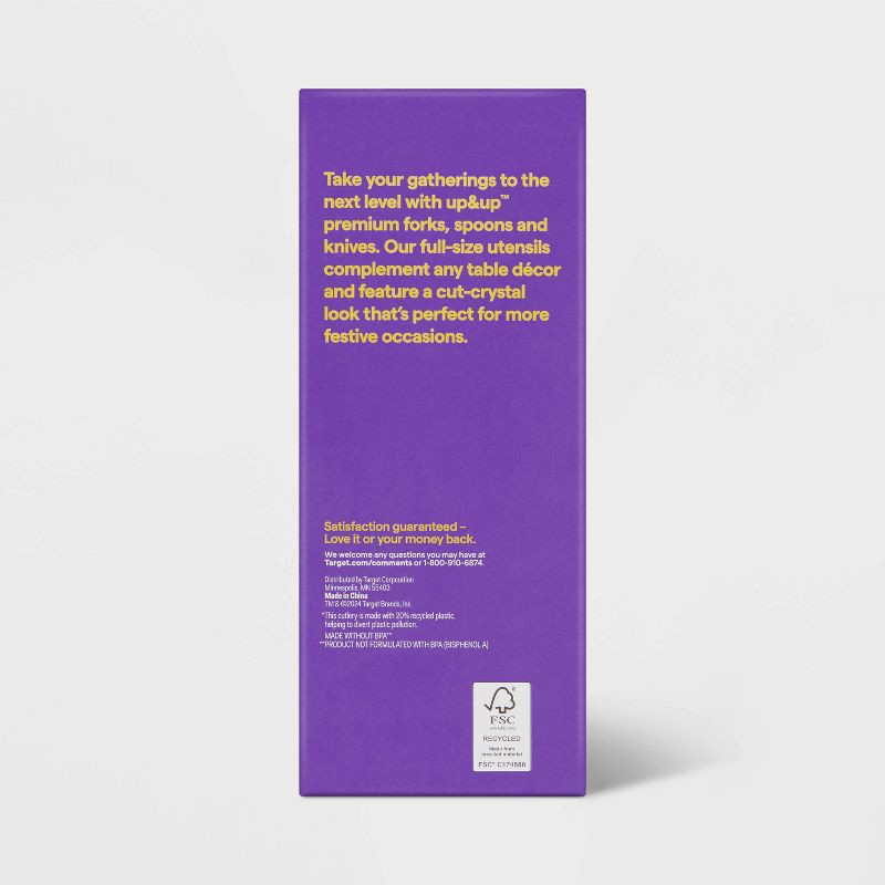 slide 3 of 3, Premium Plastic Forks, Spoons and Knives - 48ct - up&up™, 48 ct