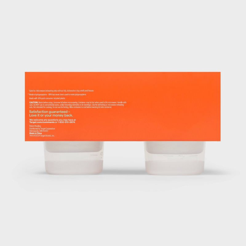 slide 3 of 3, Twist & Store Round Food Storage Containers - 4 fl oz/6ct - up&up™, 6 ct; 4 fl oz